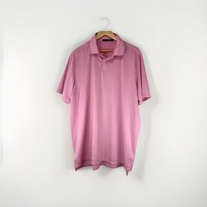 RLX Ralph Lauren Men's Golf Polo with Wicking Fabric Size XL Pink EUC